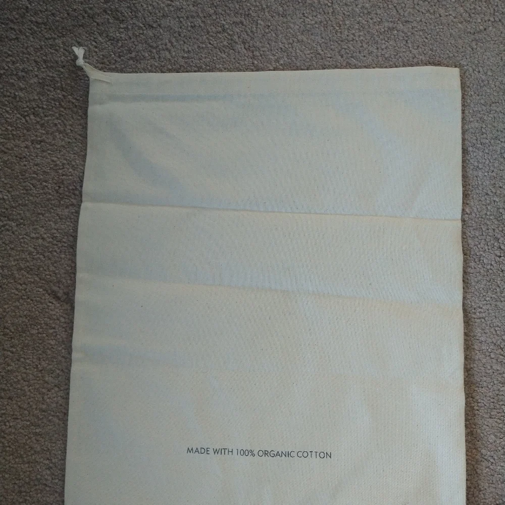 Eileen Fisher Organic‎ Cotton Cream Dust Cinch Sack Bag 11 1/2 x 13 1/2